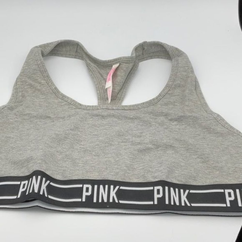 Victoria’s Secret PINK Crop Racerback sports bra Large L NWT